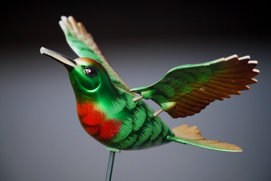 Hummingbird toy at the cabin