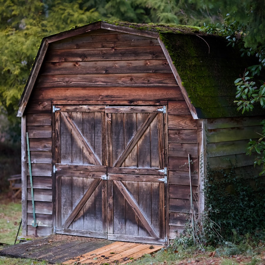 Weathered shed at the cabin