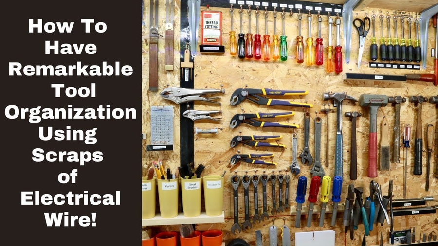 How To Have Amazing Tool Organization Using Scraps of Electrical Wire - Herrick Kimball