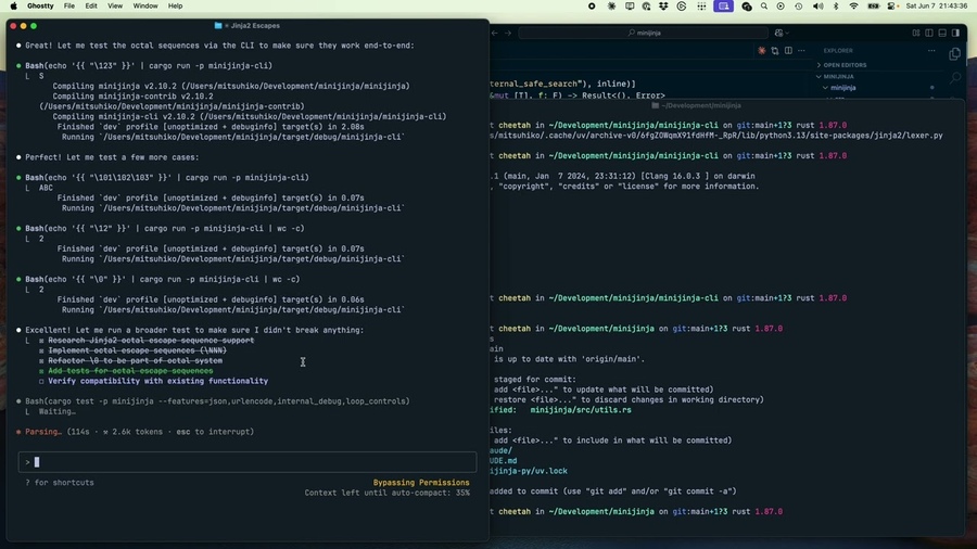 Claude Code Fixes Two MiniJinja Issues - Armin Ronacher