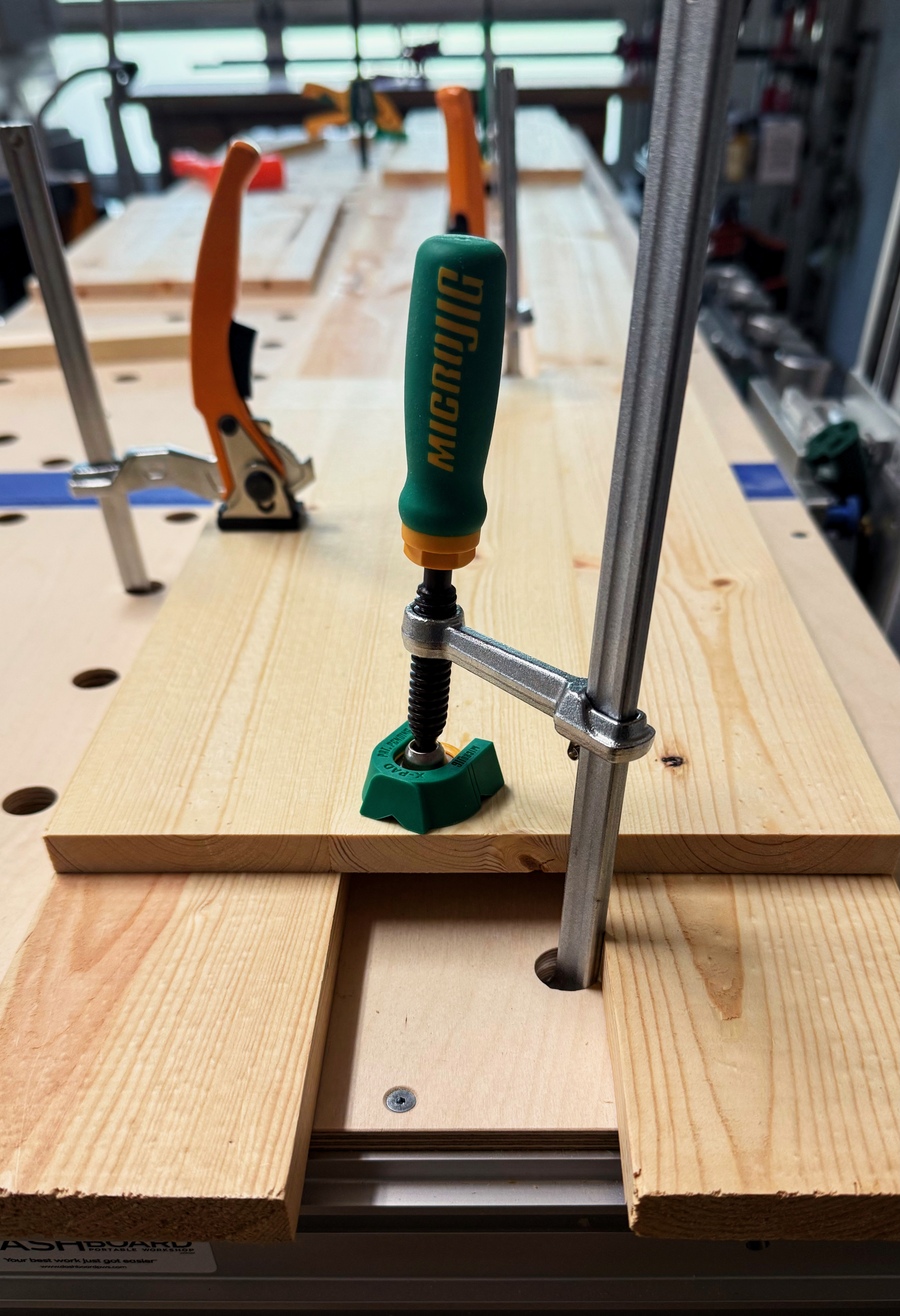 Dog holes coming in clutch for straightening cheap 1x4s