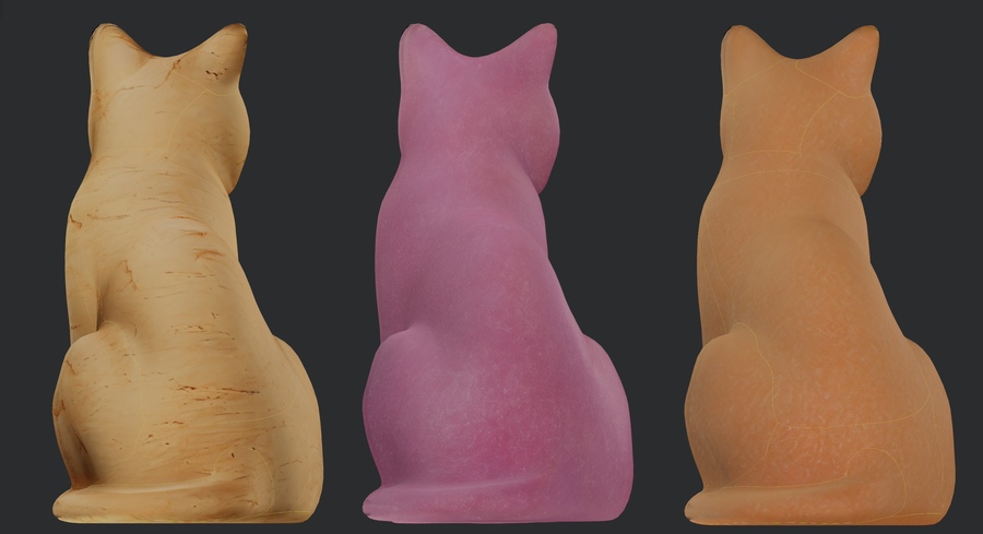 Cats in different materials from Stable Diffusion